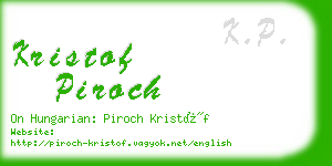 kristof piroch business card